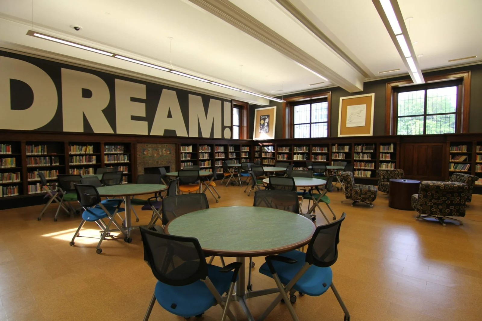 Cantilever Shelving with Wooden Cubbies at St. Louis Library mr scaled