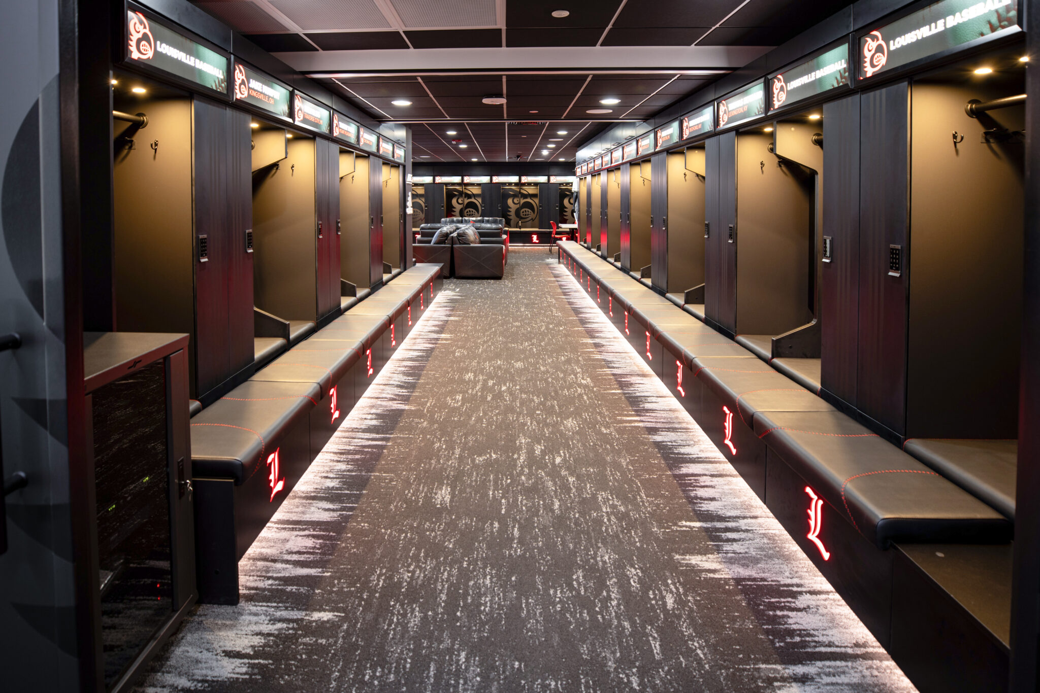 Professional Baseball Locker Room