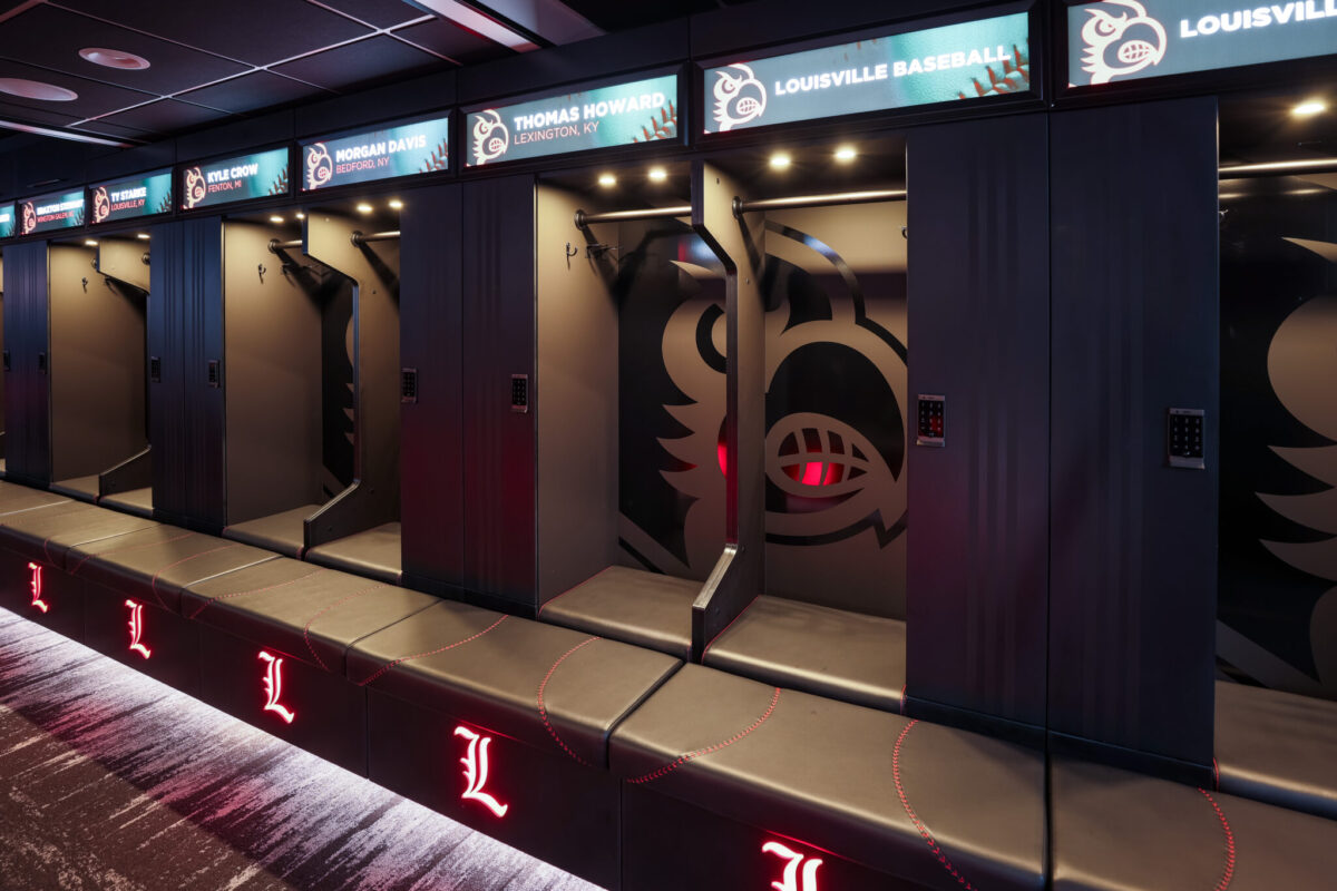 Professional Baseball Locker Room